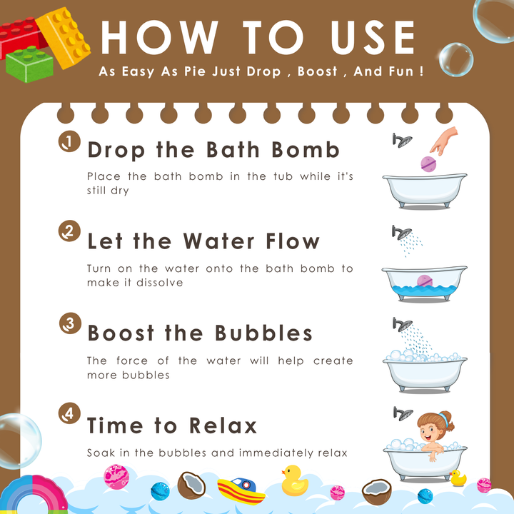 Bubble Bath Bomb - Bear Package - 150g - Coconut