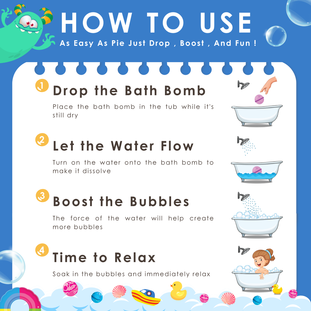 Bubble Bath Bomb - Monster - 150g - Ocean