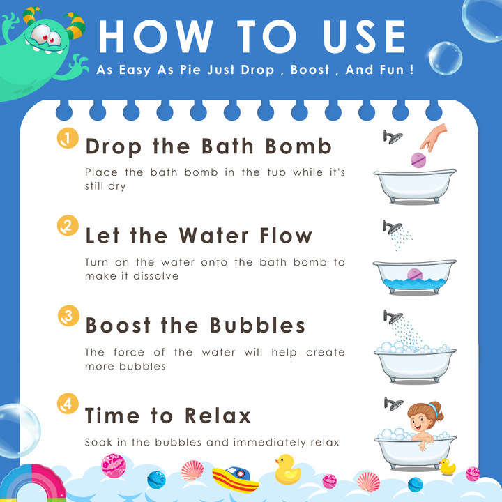 Bubble Bath Bomb - Monster - 150g - Ocean