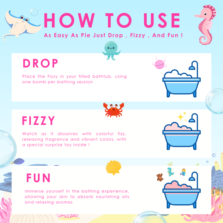 Fizzy Bath Bomb - Sea Animal Package - 100g - Whale Song Symphony