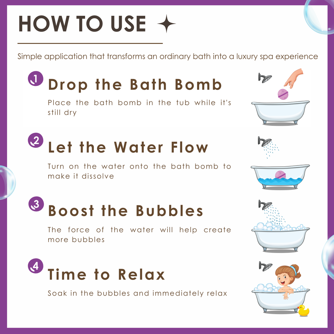 Bubble Bath Bomb - Flower Package - 150g - Orchid