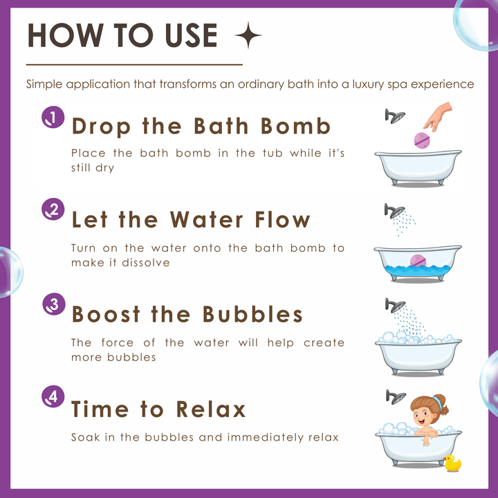 Bubble Bath Bomb - Flower Package - 150g - Orchid