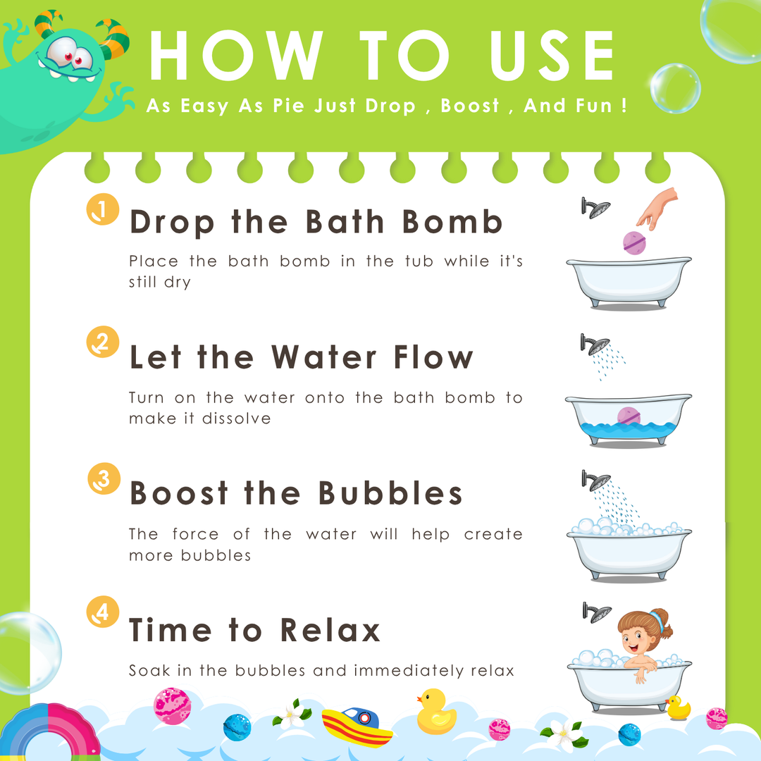 Bubble Bath Bomb - Monster - 150g - Jasmine