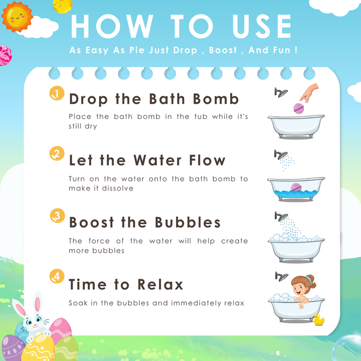 Bubble Bath Bomb - 4PCS Easter Package - 150g - Apple