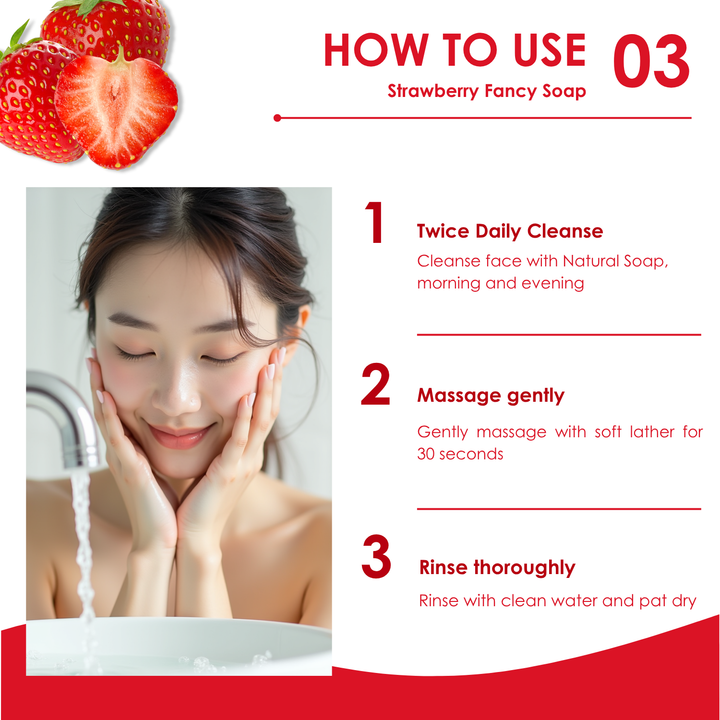 Natural Fancy Soap - 100g - Strawberry