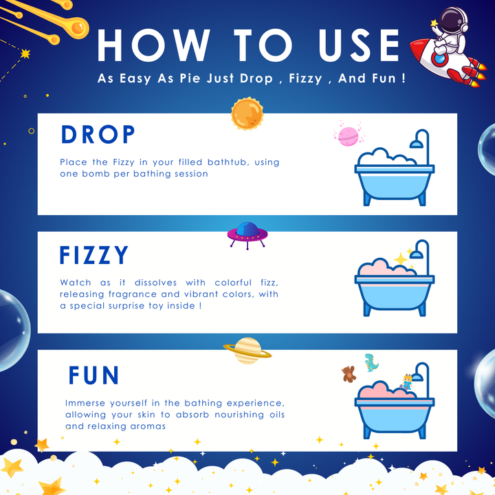 Fizzy Bath Bomb - Solar System Package - 100g - Sunny Fizz