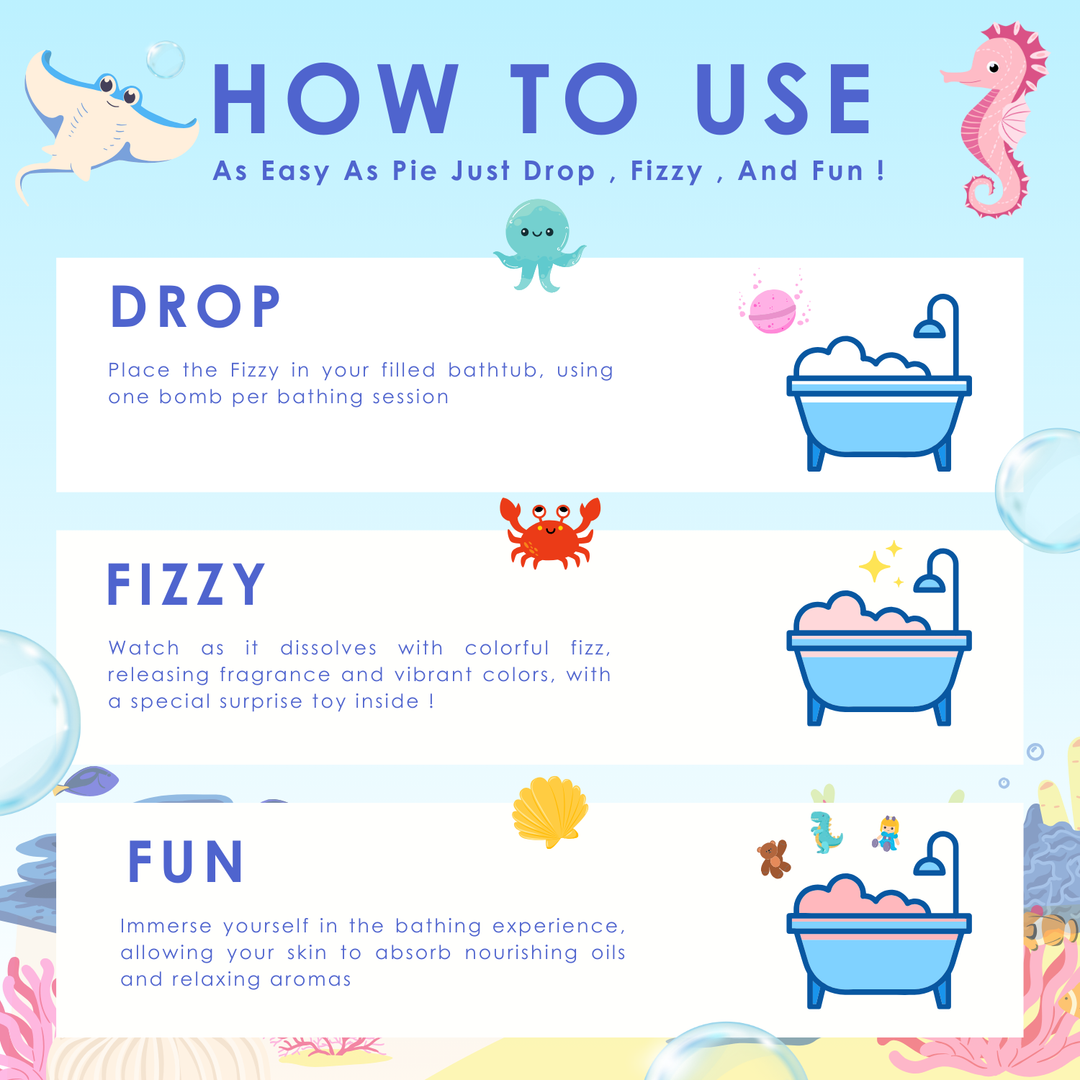 Fizzy Bath Bomb - Sea Animal Package - 100g - Shark's Secret