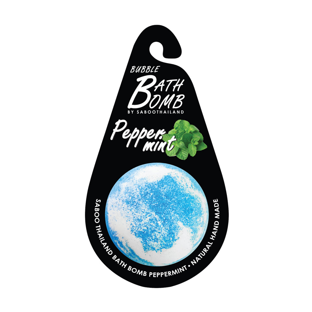 Bubble Bath Bomb - Black Package - 150g - Peppermint