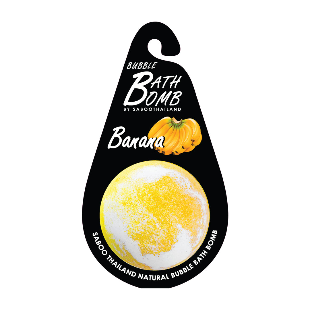 Bubble Bath Bomb - Black Package - 150g - Banana