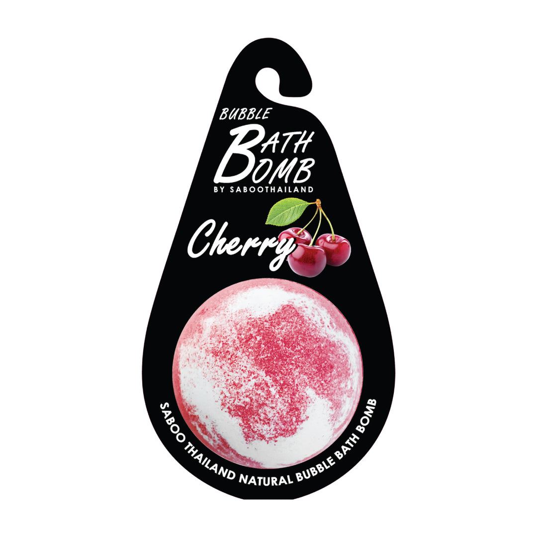 Bubble Bath Bomb - Black Package - 150g - Cherry