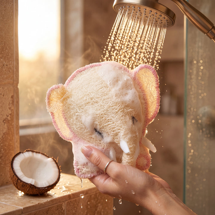 Natural Luffa - Elephant Soap Inside - 50g - Coconut