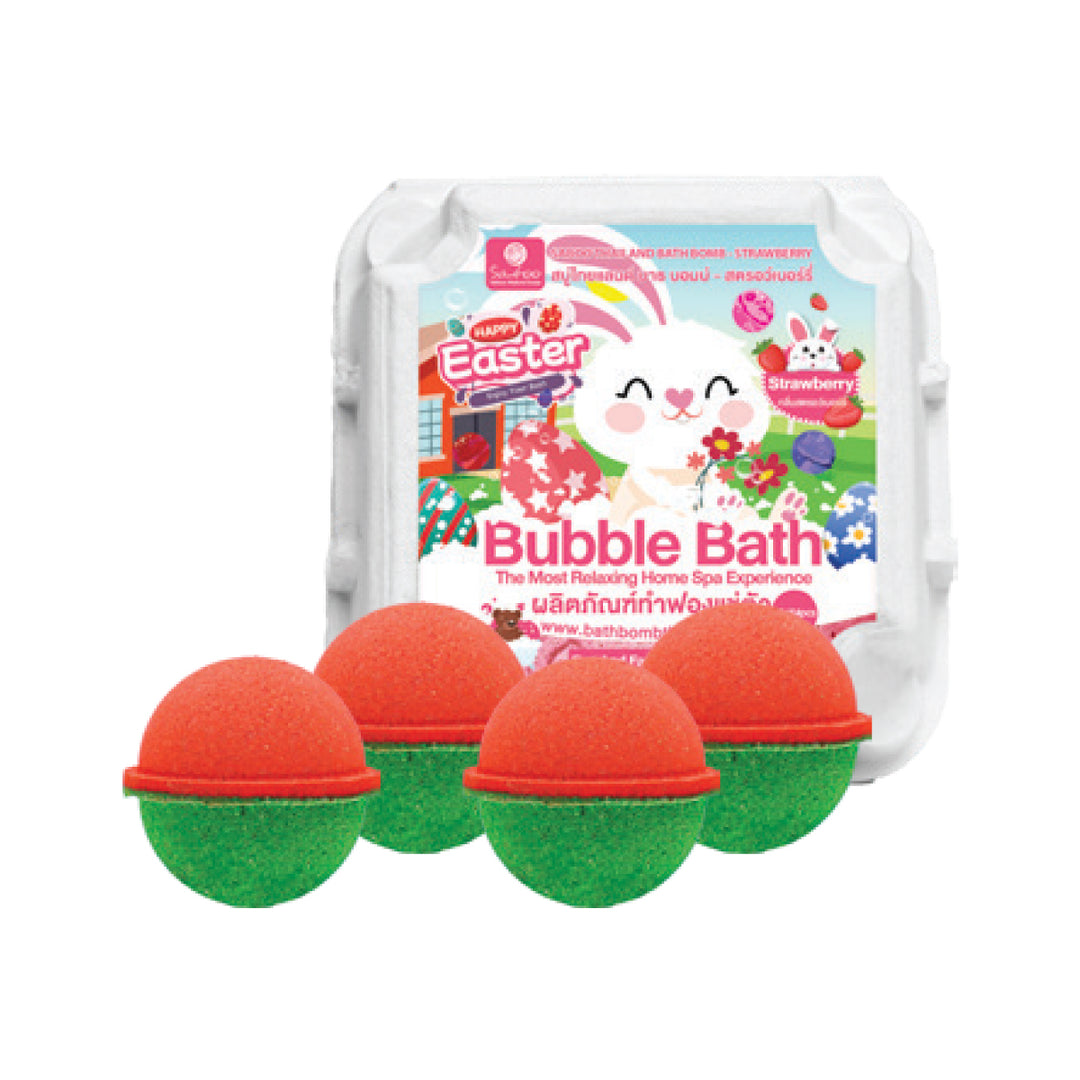 Bubble Bath Bomb - 4PCS Easter Package - 150g - Strawberry