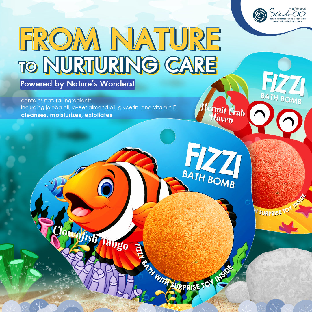 Fizzy Bath Bomb - Sea Animal Package - 100g - Penguin Star