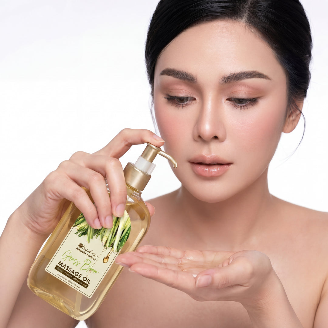 SABOO MASSAGE OIL - 300ML - กลิ่น GRASS BLOOM