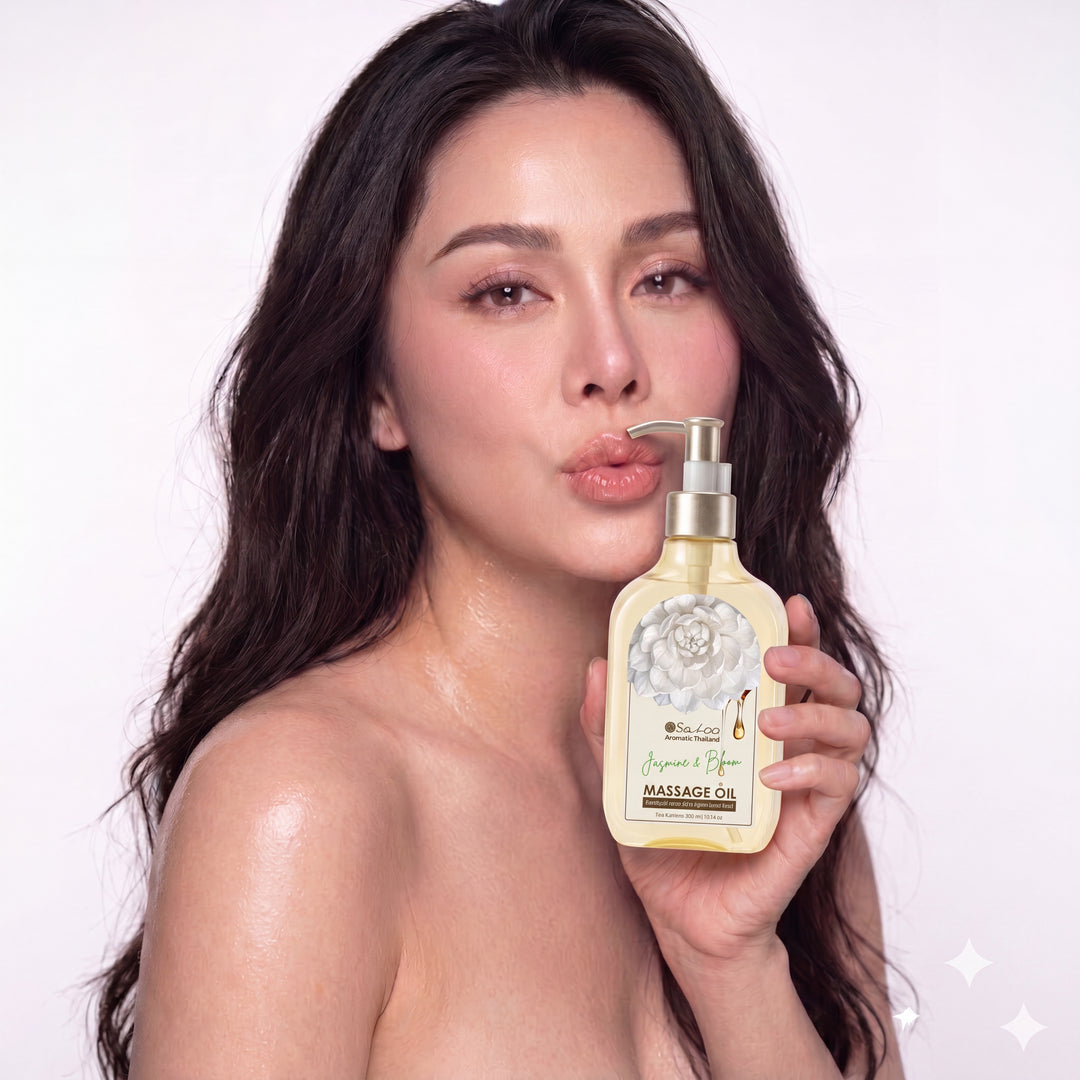 SABOO MASSAGE OIL - 300ML - กลิ่น JASMINE & BLOOM