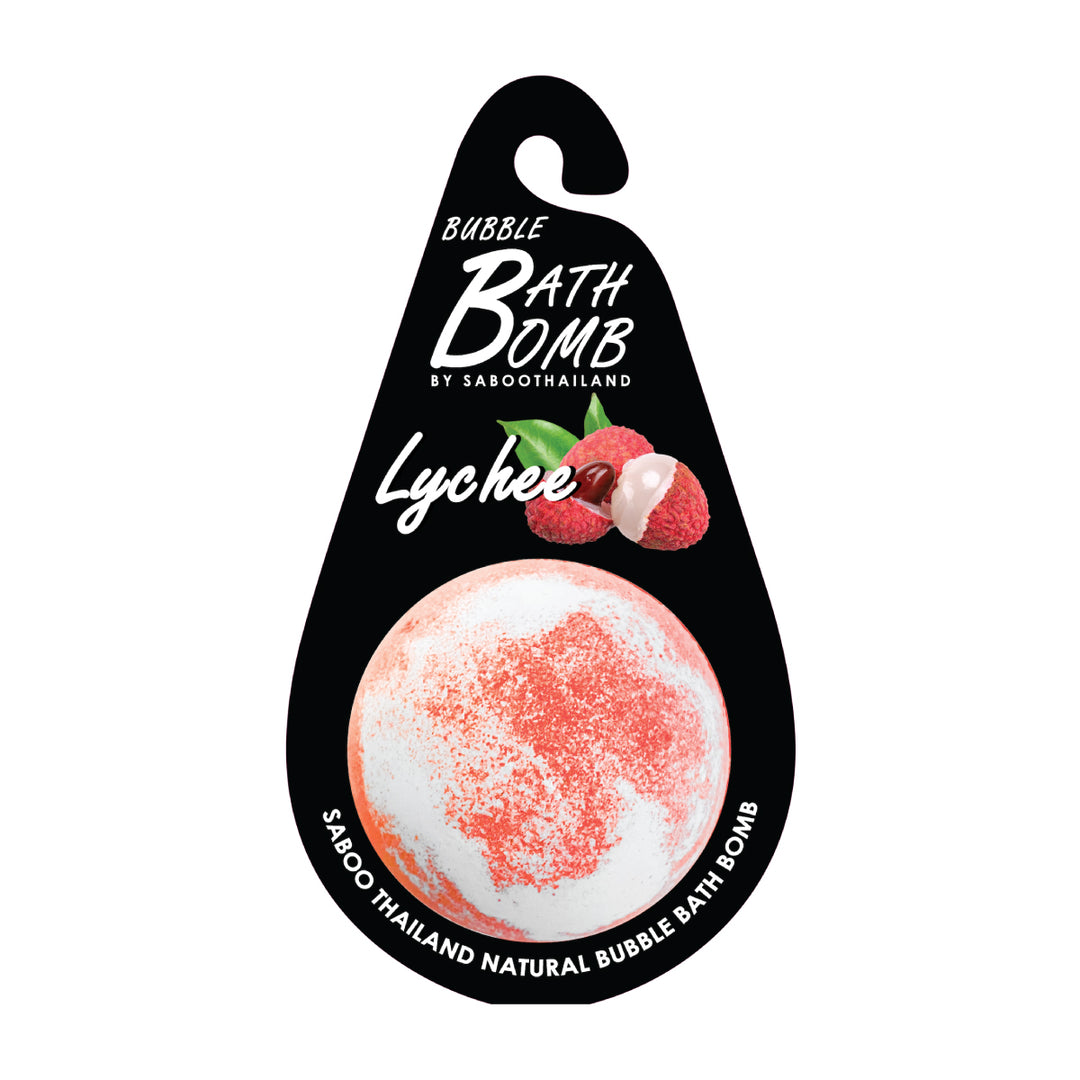 Bubble Bath Bomb - Black Package - 150g - Lychee