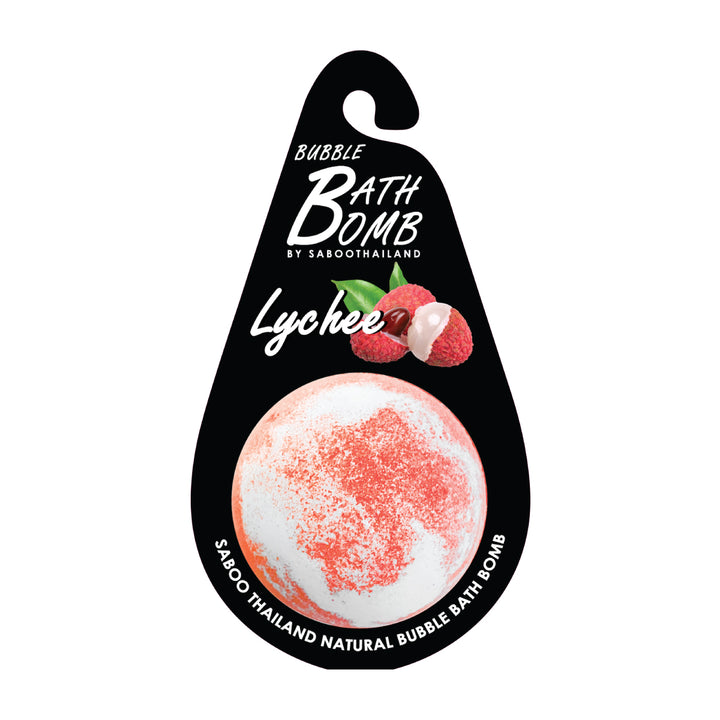 Bubble Bath Bomb - Black Package - 150g - Lychee