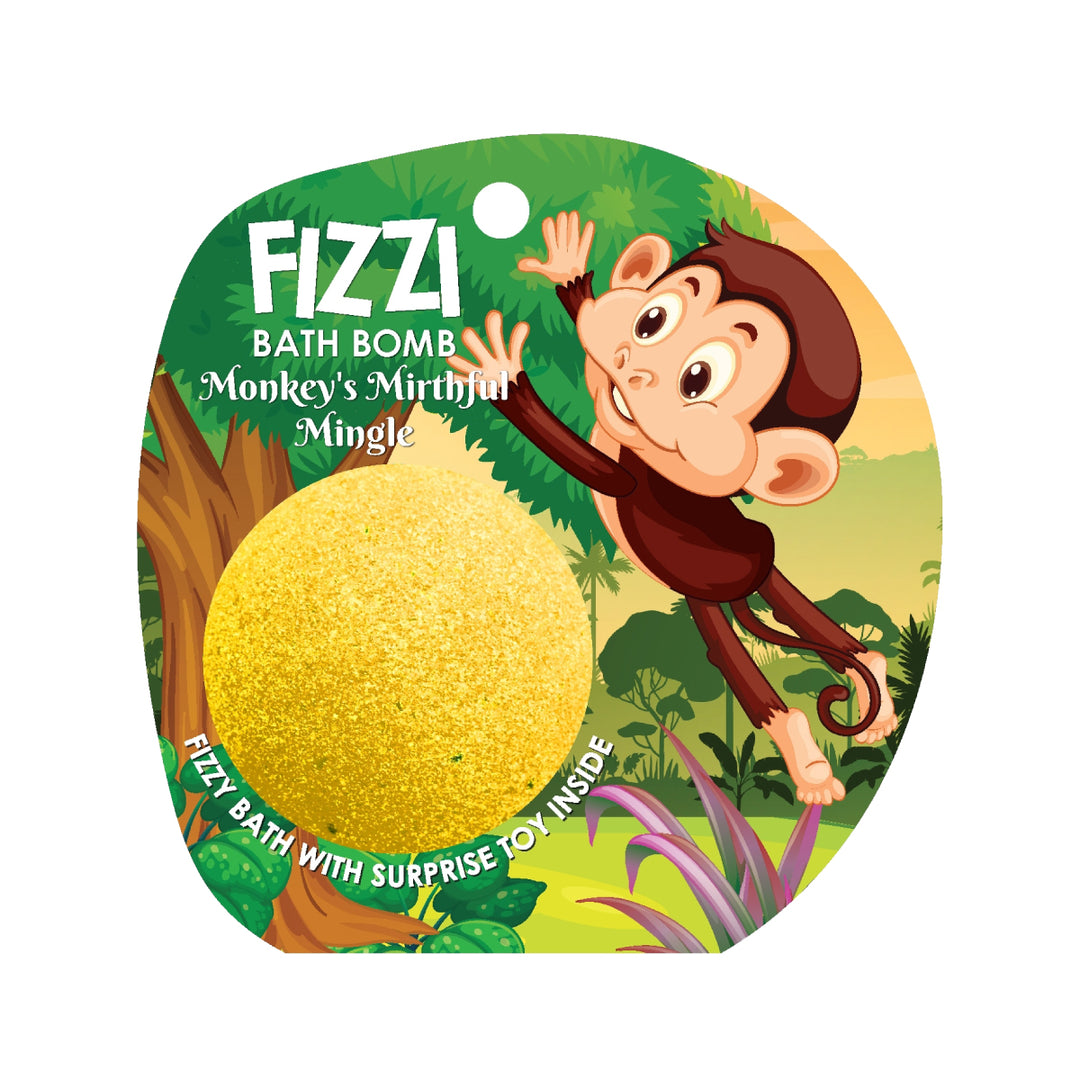 Fizzy Bath Bomb - Jungle Package - 100g - Monkey's Mirthful Mingle