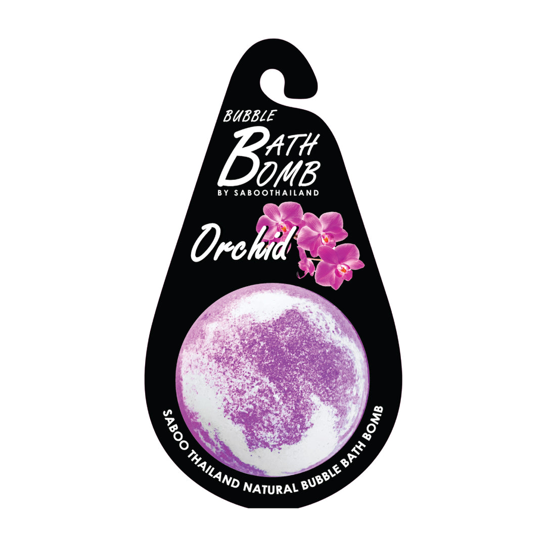 Bubble Bath Bomb - Black Package - 150g - Orchid