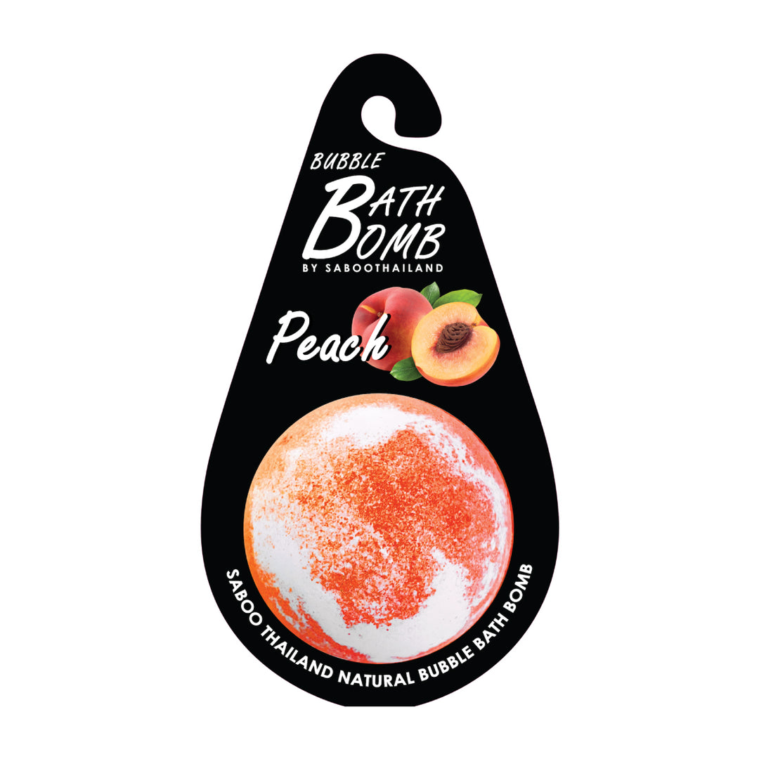 Bubble Bath Bomb - Black Package - 150g - Peach