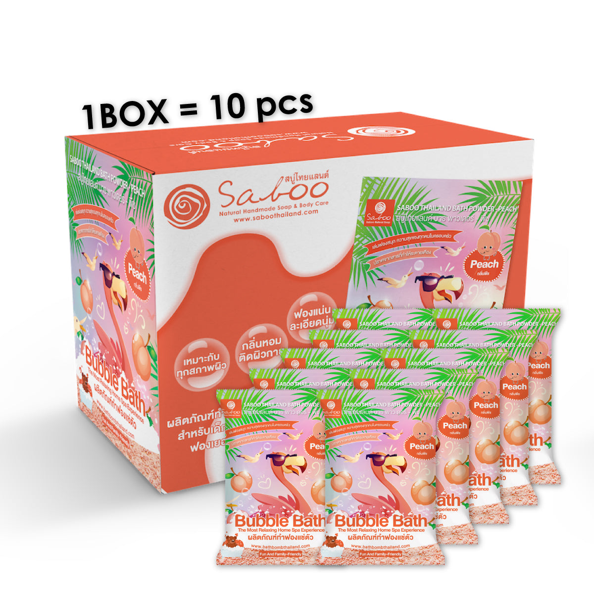 Bubble Bath Powder - 100g - Peach [PACK 10pcs] – Saboo Thailand ...