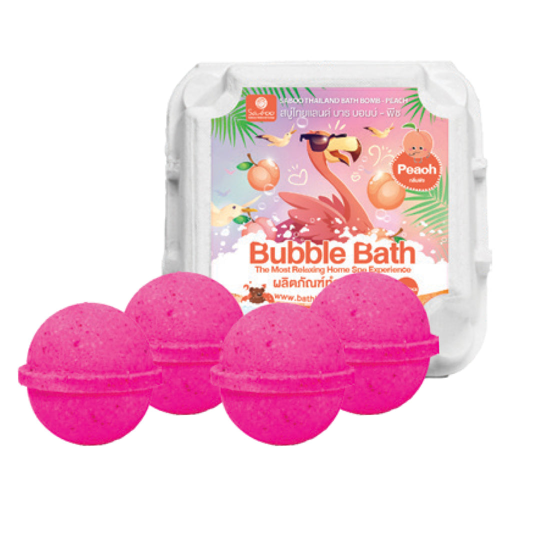 Bubble Bath Bomb - 4PCS Package - 150g - Peach