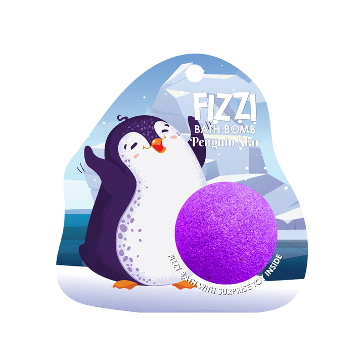 Fizzy Bath Bomb - Sea Animal Package - 100g - Penguin Star