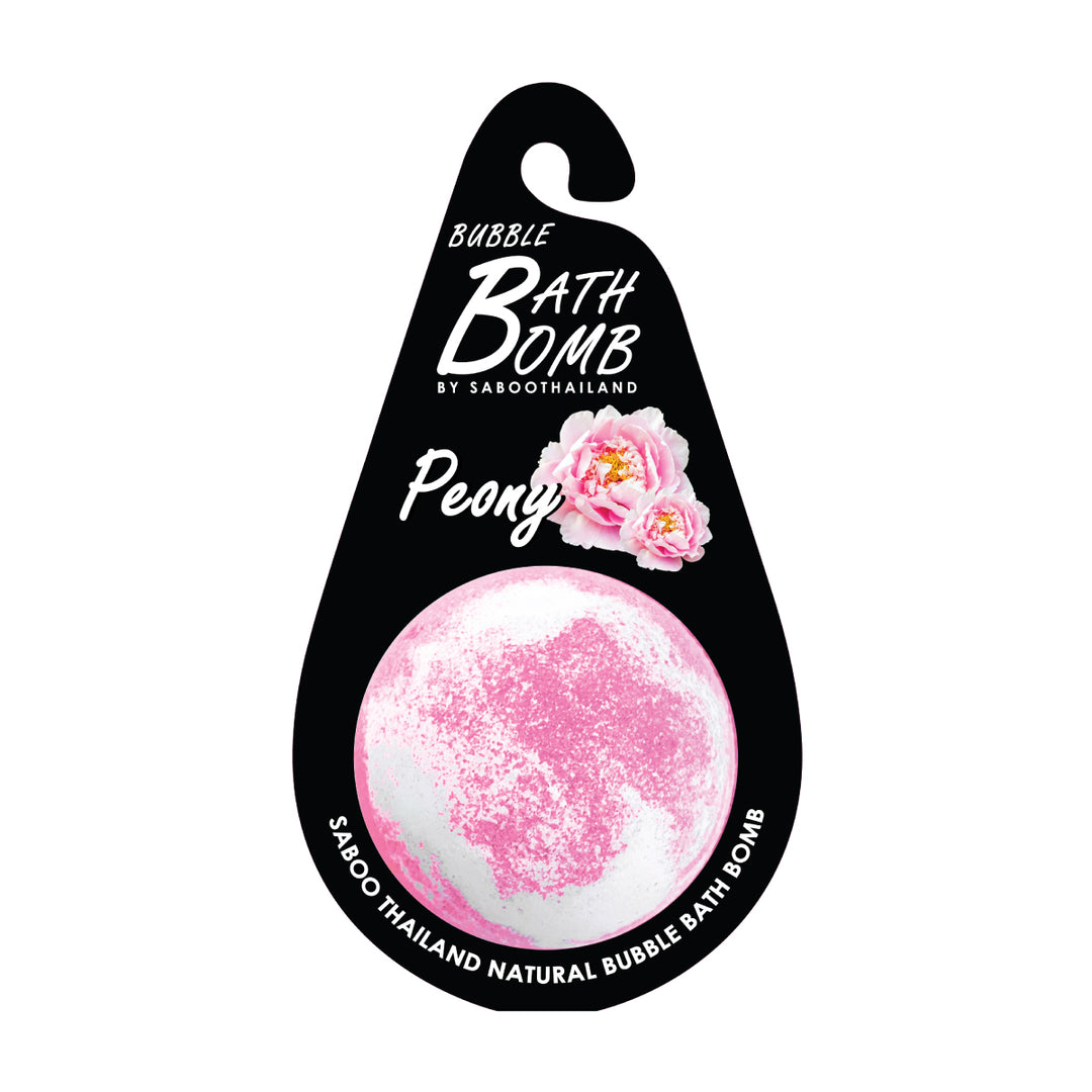 Bubble Bath Bomb - Black Package - 150g - Peony