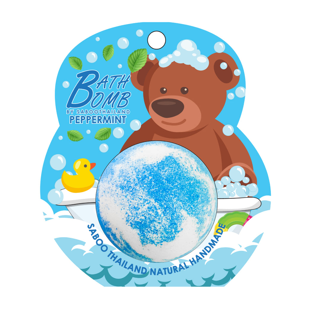 Bubble Bath Bomb - Bear Package - 150g - Peppermint