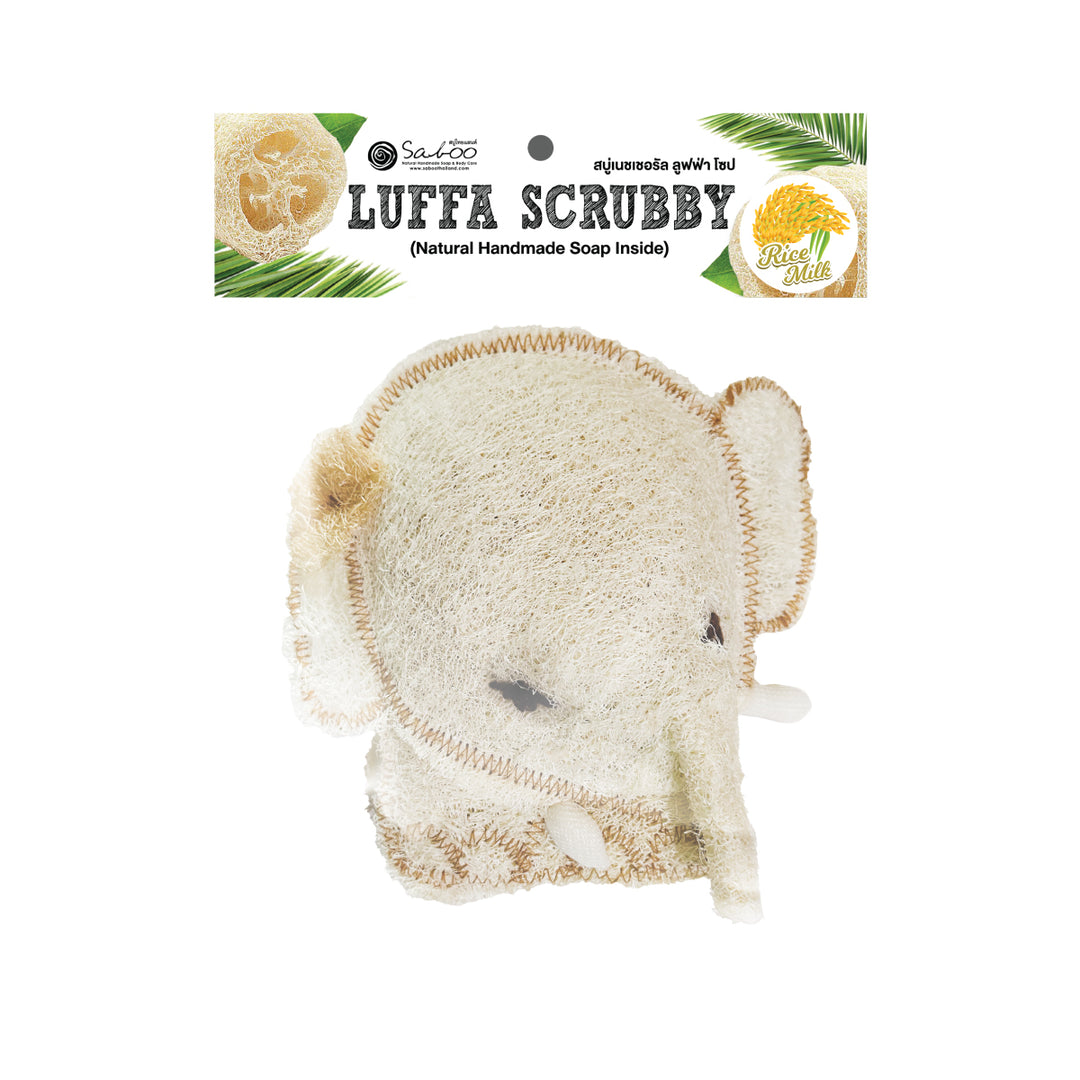 Natural Luffa - Elephant Soap Inside - 50g - Rice Milk