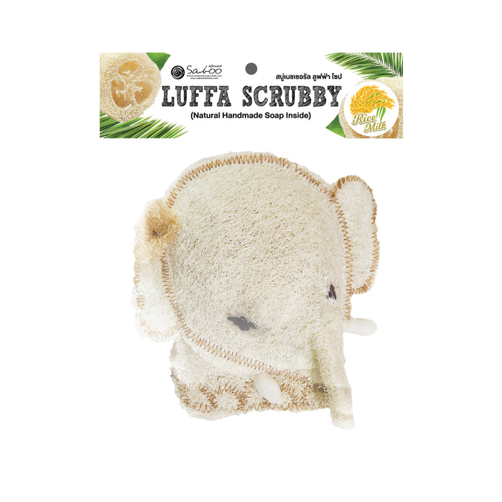 Natural Luffa - Elephant Soap Inside - 50g - Rice Milk
