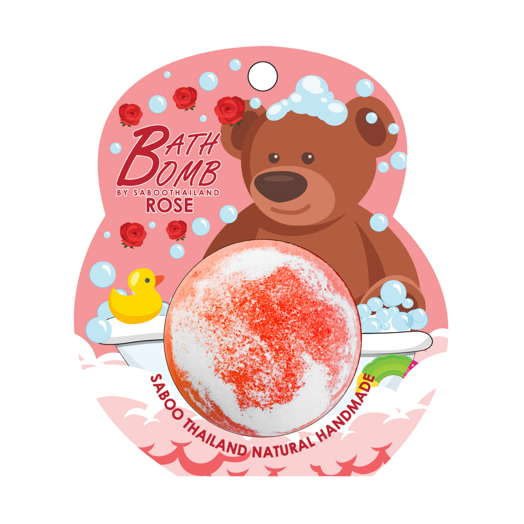 Bubble Bath Bomb - Bear Package - 150g - Rose