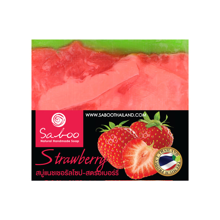 Natural Soap - Square Shape - 100g - Strawberry