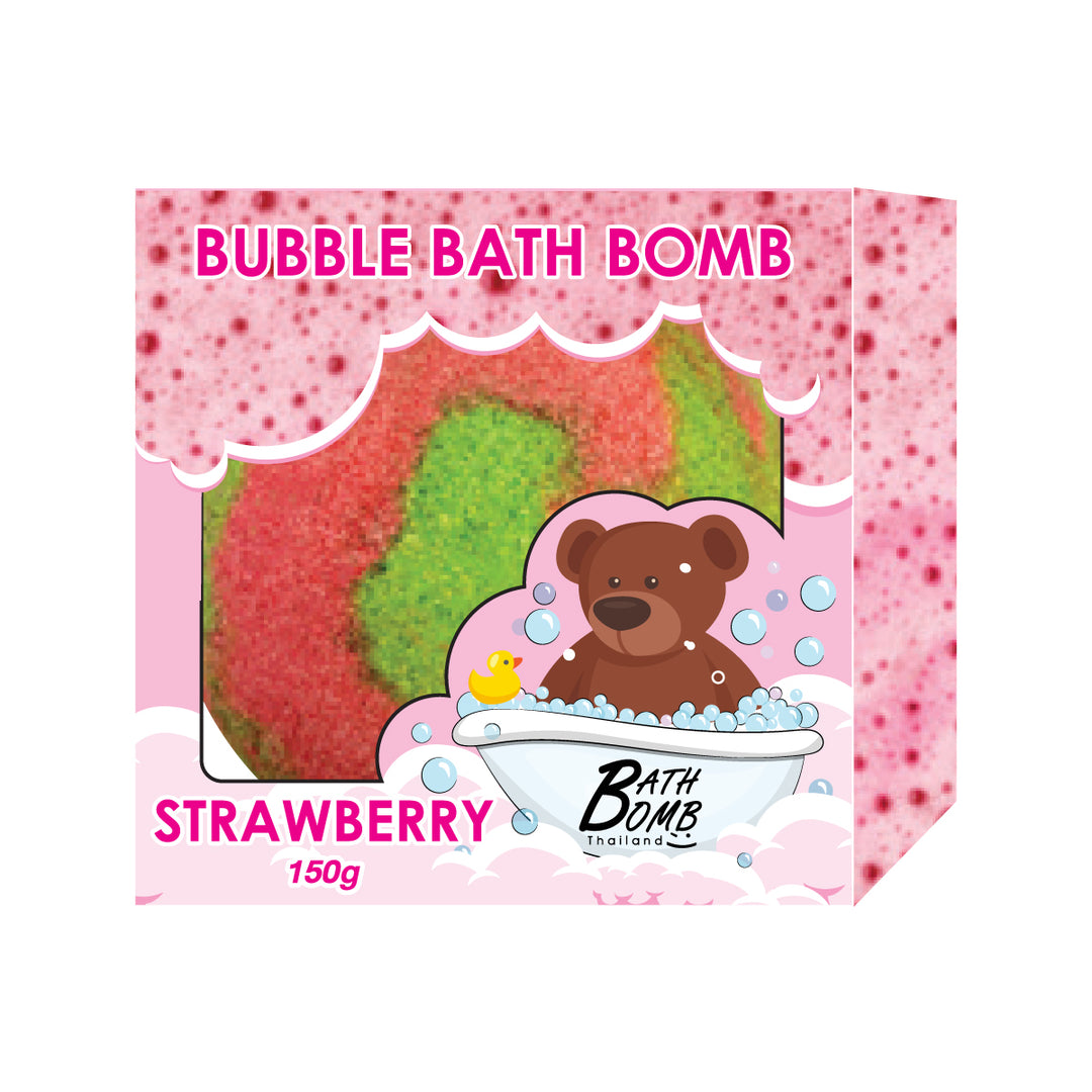 Bubble Bath Bomb - Box Package - 150g - Strawberry