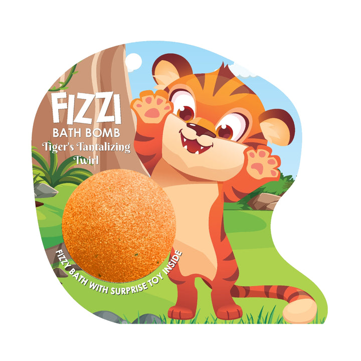 Fizzy Bath Bomb - Jungle Package - 100g - Tiger's Tantalizing Twirl