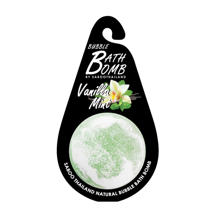 Bubble Bath Bomb - Black Package - 150g - Vanilla Mint