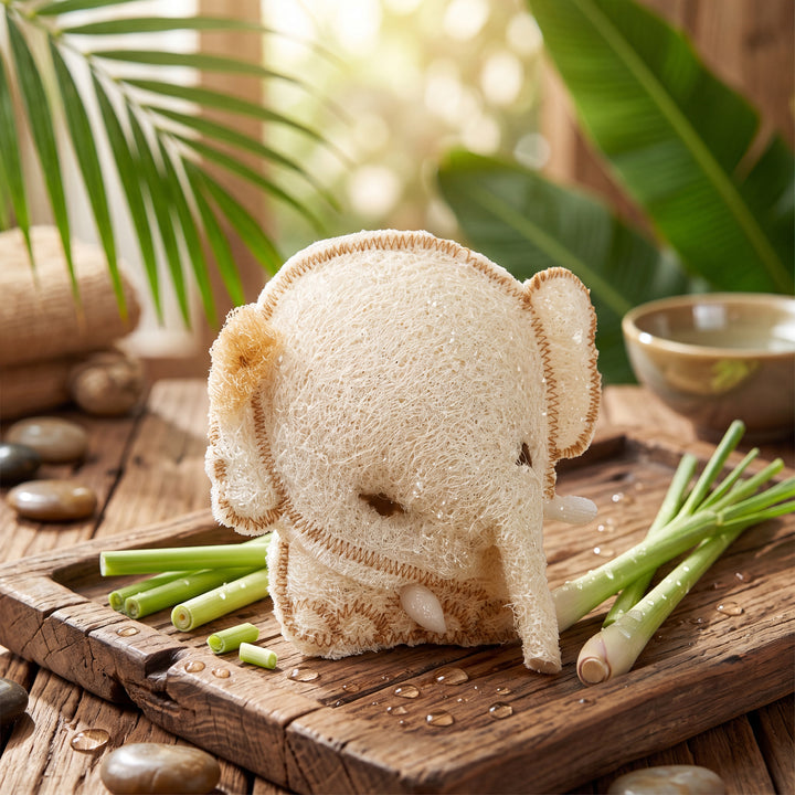 Natural Luffa - Elephant Soap Inside - 50g - Lemongrass