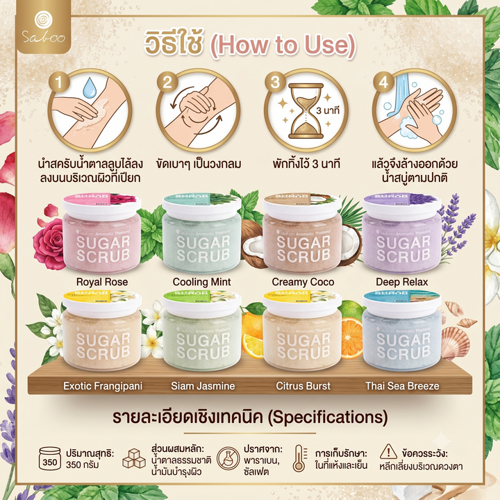 SUGAR SCRUB 350 ML - Royal Rose